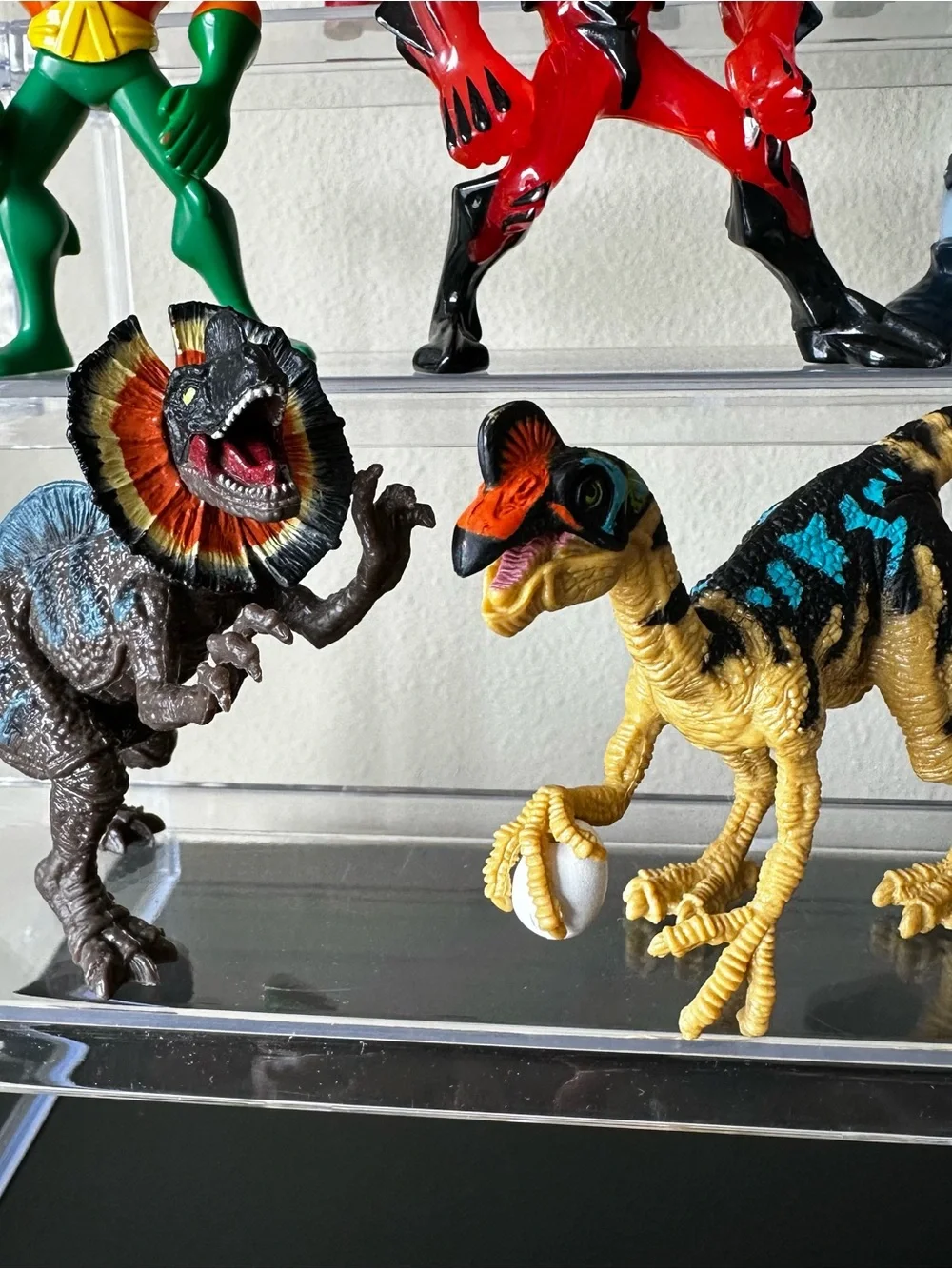13 Piece Toy Figure Lot DC Comics & Imaginext & Dinosaurs & Hot Wheels